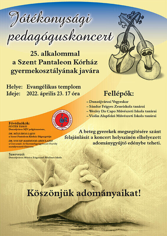 25. Jótékonysági Pedagóguskoncert - plakát